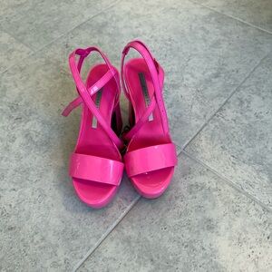 Gianni Bini Vibrant Pink Strappy Heels